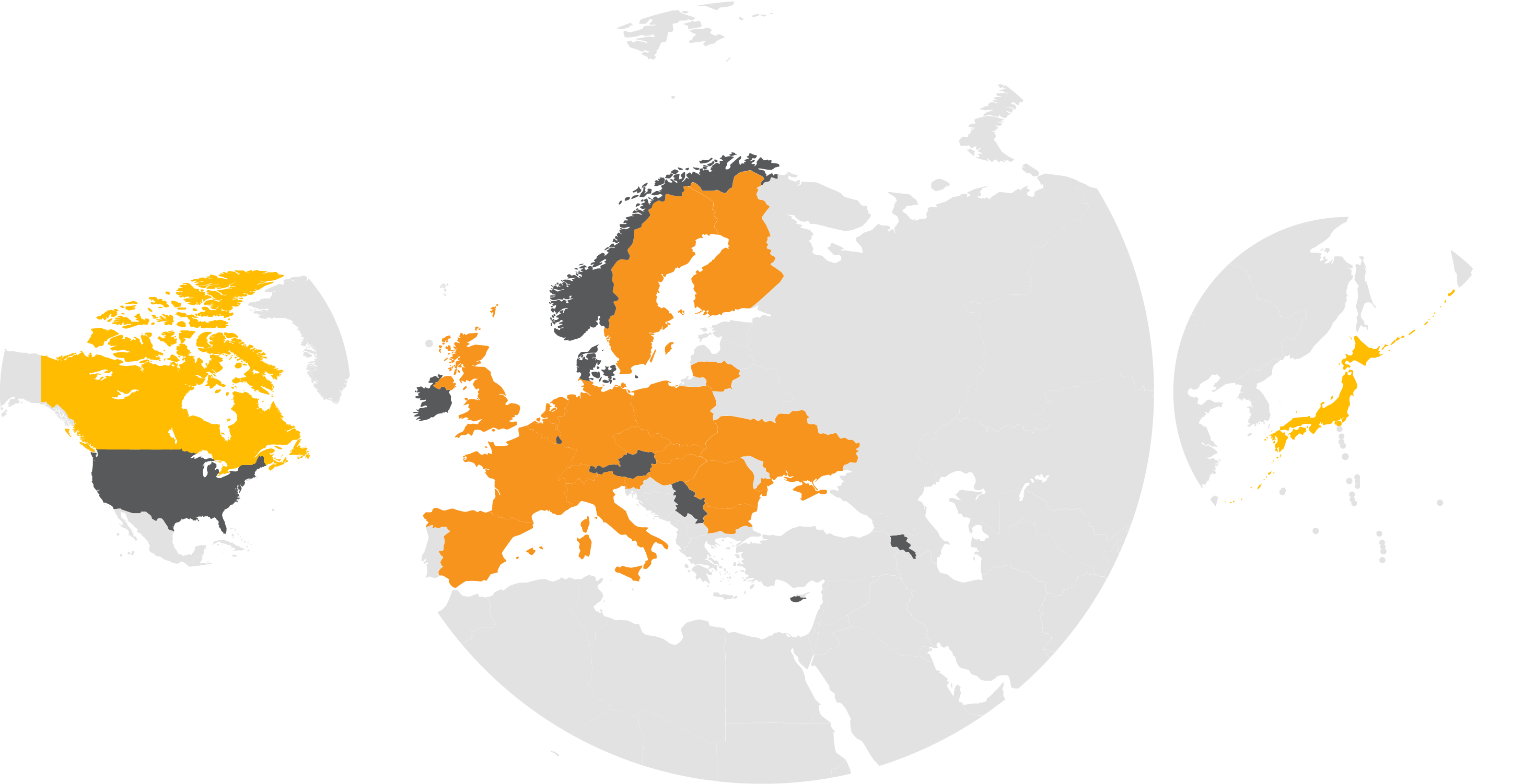 Map of all membership countries